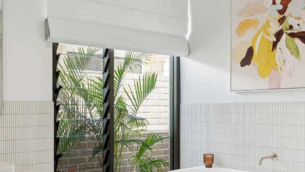 Roman Blinds in bathroom window