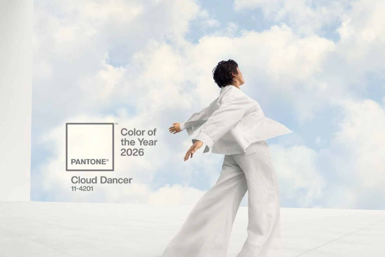 Pantone Cloud Dancer Color swatch
